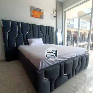 Mirror Bed with Extended Headboard