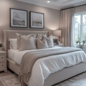 6x6 upholstered bed