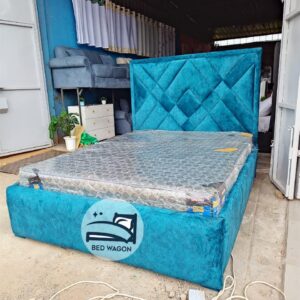 Kingston 6x6 Turquoise Upholstered Bed