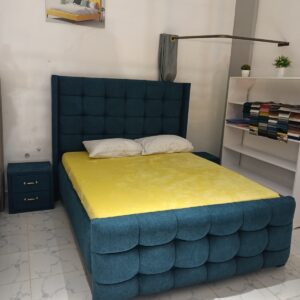 Noble Turquoise 5x6 Modern Upholstered Bed