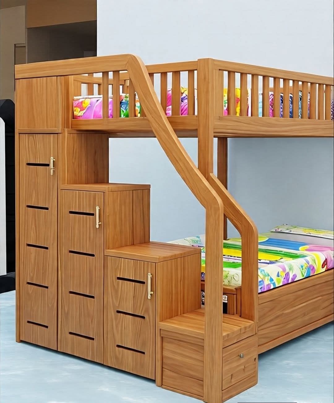 Wooden Bunk Bed with Storage – Double Decker Bed Kenya