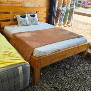 Oak Haven Modern Wooden Aesthetic Bed